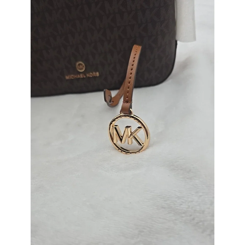 Michael Kors Signature Laney Medium Crossbody Shoulder Bag Brown/Acorn‎ NEW🎀NWT